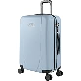 ITACA - Lightweight Hard Travel Suitcase Set Cabin, Medium, Large with Combination Lock, light blue, Casual