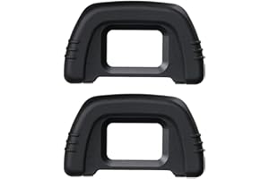 HomyWord (2 PCS) Ocular/Visor para Nikon D90 D80 D70 D70s D60 D50 D40 D40s D100 D200 D300 D600 D610 D750 D3000 & D7000 Reemplace Nikon DK-21
