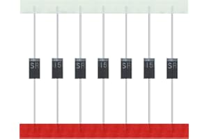 AUKENIEN SR5150 SB5150 Diodo Raddrizzatore a Barriera Schottky 5A 150V DO-201AD / DO-27 Assiali 5 Ampere 150 Volt Diodi Pannelli Solari (Confezione da 20 Pezzi)