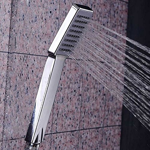 Hochwertige Design-Brause QUADRO für exzellentes Duschvergnügen | SANIXA quadratischer Duschkopf mit Schlauch | Duschbrause Set Duschschlauch 150cm Hand-Brause mit Brauseschlauch recht-eckiger Brausekopf Duschset - 3