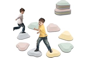 ‎NUKIED Balanciersteine für kinder,8 Stück Sensorische für Kleinkinder zur Förderung des Gleichgewichts und der Koordinationsfähigkeiten,Stapelsteine Set für Schulen,Kitas & Therapiezentren