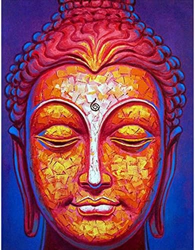 DIY 5D Diamond Painting Full Kits, ACTIMEX Rhinestone Crystal Embroidery Pictures Cross Stitch for Home Wall Decoration Holy Buddha 30*38 cm (11.8*14.9 inch)