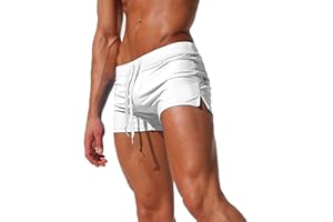 TMEOG Bañador Hombre Corto, Pantalon Corto Deporte Traje de Baño Shorts Deportivos Bañador Natacion Surf Playa Calções de Banho Homem con Bolsillo de Cremallera