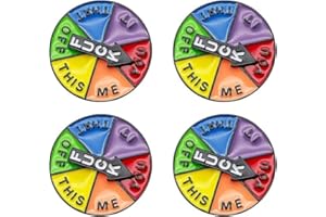 VEXQUIVERA 4 Colorful Turntable Pin Badges Rotating Enamel Brooches Lucky Wheel Badges Cute Enamel Pins Badges Fun Enamel Badge Badges Jacket Jeans Decorative Badge Bags Fixed Brooch T-Shirts