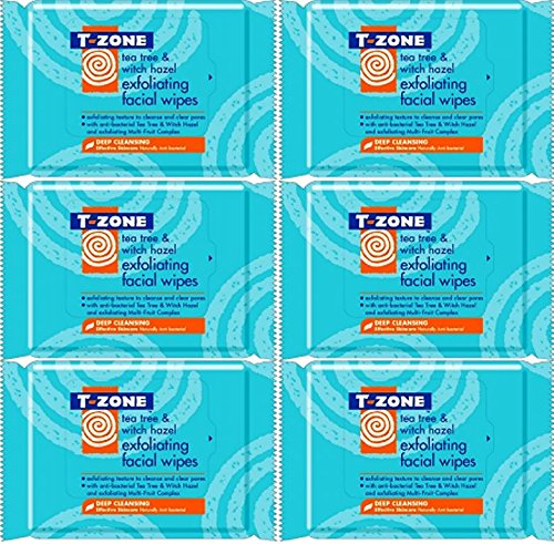 T-Zone Exfoliating Wipes 25 Wipes x 6 Packs