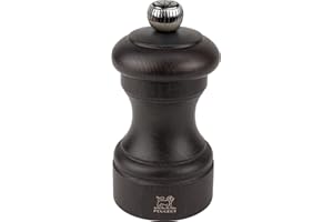 PEUGEOT - Moulin à Poivre Bistro 10 cm - Réglage Classique - En Bois Labellisé PEFC - Fabrication Française - Couleur : Chocolat