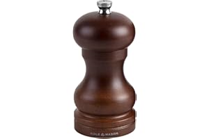 Cole & Mason HB0444PHO Forest Capstan Molinillo de Pimienta, Madera Oscura, Precision+/Molienda Ajustable, Madera de Haya Teñida, 120mm, Incluye 1 x Molino, Garanzia del Meccanismo a Vita