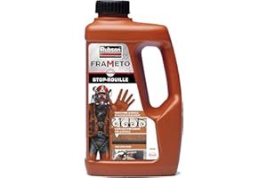 Rubson Frameto Stop-Rouille (bidon de 500 ml) – Traitement anti-rouille pour intérieur et extérieur – Convertisseur de rouille à effet immédiat, peut être peint