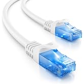 deleyCON 1m CAT.6 Ethernet Gigabit LAN Network Cable RJ45 CAT6 Patch Cable | Patch cable compatible with CAT.5, CAT.5e, CAT.6