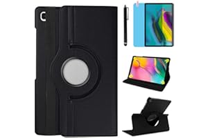 R.SHENGTE Case for Samsung Galaxy Tab S5e 2019 10.5 inch (SM-T720 SM-T725 SM-T727) - 360 Degree Rotating Stand Case Full Protective Smart Cover,Bonus Stylus Pen,Screen Film (Black)