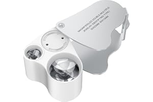 KIMILAR 30 X 60 X Juwelier Lupe LED Beleuchtete Juwelierlupe Schmuck Lupe für Edelsteine, Schmuck, Rocks, Briefmarken, Münzen, Antiquitäten, Modelle, Fotos