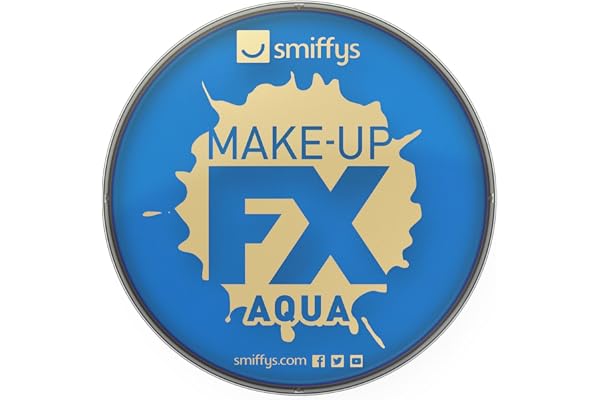Smiffys Maquillage FX Smiffys, peinture à l'eau pour le visage et le corps, bleu royal, Unique