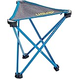 Uquip Leichtgewichtshocker Trinity M - Stabiler Mini-Falthocker, 27cm hoch, Grau