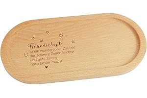 ‎YSOUND Beste Freundin Geschenk, Tablett mit Gravur Freundschaft, Geschenke für Frauen, Holz Deko Tablett als Freundschaftsgeschenk, Geschenke für Freundin, Frauen, Geburtstage, Weihnachten