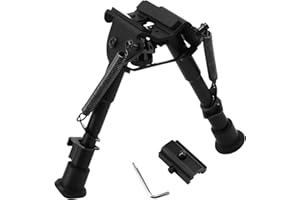 ‎IFCOW iFCOW Zweibeinständer mit einziehbaren Beinen Metall Tactical Zweibein mit 20mm Adapter für Picatinny Rail Bipod Folding Spring Return