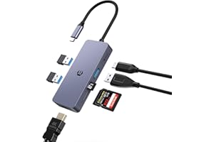 Tymyp USB C, stacja dokująca USB C do laptopa 7 w 1, multiport, adapter HDMI, 100 W PD, 3 USB A 3.0, SD/TF Dock do Dell/HP/Lenovo/Mac Book Pro