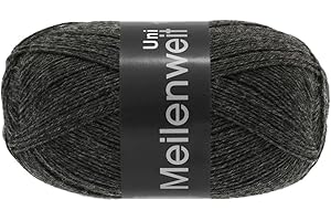 ‎LANA GROSSA LANA GROSSA Meilenweit 100 | Sockenklassiker, uni und bedruckt, waschmaschienenfest | Handstrickgarn aus 80% Schurwolle & 20% Polyamid | 100g Wolle zum Stricken & Häkeln | 420m Garn FB1105