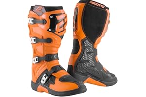 ‎BOGOTTO Bogotto MX-6 Motocross Stiefel, orange/schwarz, 45