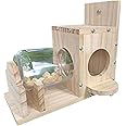 thumbnail image 2 of Wooden Squirrel Feeder With Transparent Window - Outdoor Garden Wildlife Feeding Station For Corn & Nuts 2 of 12