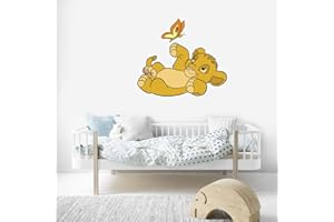 Acotobo Sticker Autocollant Simba Le Roi Lion Stickers Lion King Muraux Pour Enfants Chambre De Bébé Chambre De Bébé, M