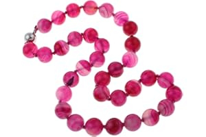 TREASURE BAY FAB TreasureBay 14 mm rosa con cierre magnético de ágata de 47 cm - presentada en estuche detalle caja de regalo