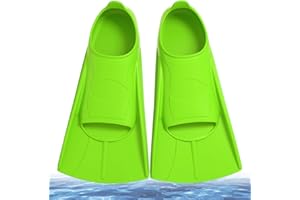 CHINGCOO Pinne da nuoto per bambini, pinne corte in silicone, pinne corte per bambini, pinne corte per allenamento