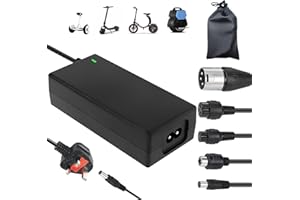 SPORVET Electric Scooter Charger,42/36V 2A Electric Skateboard Charger,Hoverboard Charger Adapter with 5 Connections and 1 Storage Bag for Xiao-mi M365, Electric Bike, Hoverboard