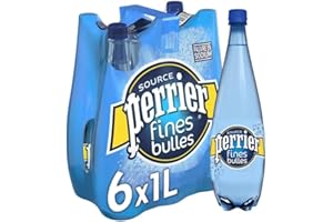 BOISSONS PERRIER - Fines Bulles Eau Minérale Naturelle Gazeuse 6X1L - Livraison Gratuite - Prix Par Unité
