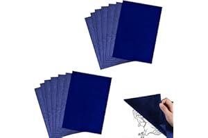 Tigmew 50 Blatt Pauspapier A4 21x29.7cm (Blau) Kohlepapier Übertragen Sie Muster Einfach und Perfekt Kann Mehrfach Verwendet Werden Transferpapier Blaupapier Für Papier Holz Leinwand Keramik