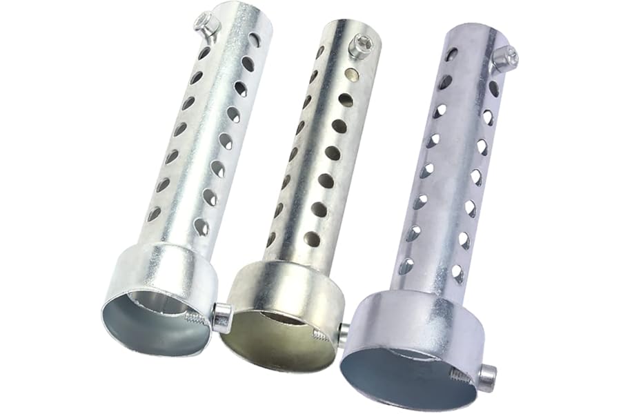 Universal Motorcycle Baffle, Universal Motorbike Motorcycle Exhaust Can DB Killer Silencer Muffler Pipe Insert Baffle Silver (35mm / 42mm / 45mm)(45mm)