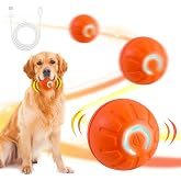 DAILINK Smart Toy Ball, Automatic Dog Toy, Interactive Dog Ball, Durable and Automatic, for Puppies, Small and Medium, USB Re