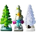 Geduochn 3 in 1 Mini Christmas Tree Magic Growing, Paper Tree Colorful DIY Crystal Growing Kit/Ornaments Decoration Toy Novelty Xmas Gift Boys Girls Science Kits & Toys Learning Guide (C)