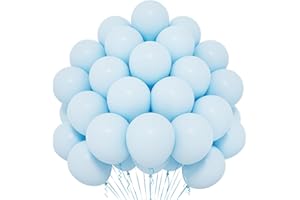 YOYOIN Palloncini Blu, 50 Pezzi Palloncini Macaron Blu 12 Pollici, Palloncini in Lattice Blu Pastello per Donne Ragazzi Bambini per Tema Blu Compleanno Laurea Baby Shower Matrimonio Carnevale Decorazione