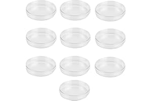 MELGO 10 Pcs Plastic Petri Dish, Sterile Bacterial Culture Dish, Laboratory Plant Cell Tissue Petri Dish Accessories for Lab Supplies, School Science Equipment (Plastic-70mm-10Pcs)