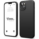 Babilden iPhone 13/14 Kılıf İnce Sıvı Silikon 3 Katmanlı Tam Kaplamalı Yumuşak Jel Kau&ccedil;uk Kılıf Kapak (Siyah)