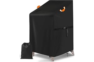 Votoko Copri Sedie Da Esterno 70x70x85/125CM, Copertura Per Sedie Da Giardino In Tessuto Oxford 420D, Impermeabile, Resistente All'Inverno, Per Sedie Impilabili Con Cordoncino, Antivento, Antistrappo