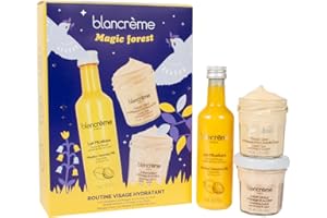 BLANCREME Blancrème | Coffret Cadeau Routine Visage Antioxydant Mangue Coco - Lait Micellaire, Sorbet Exfoliant et Masque Visage