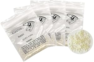Xumann 400 PCS Orthodontic Elastic Bands, Braces Band for Dentist Braids Braces Teeth Gap (Rabbit 3/16")