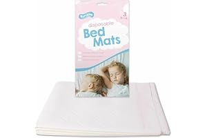 SKYTE® 3X Disposable Bed Mats Pads Incontinence Baby Changing mat Bed Sheets Large Waterproof Bed Sheet Kids Dry Nights All Night Disposable Change mat for Babies Toddlers Changing mats Toddler Bed