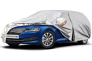 Kayme Estate Funda Coche, Compatibles con Skoda Superb Combi(2008-2023), Transpirable Anti-UV Antipolvo de 6 Capas, Cubierta para Coche con Cremallera.(Entrega en 3-7 días)
