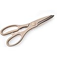 Orchid Stainless Steel Scissors With Non-Slip Handle, Rust-Resistant Office & Kitchen Shears, Silver