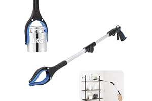 FNGYUYEUIB Greifzange für Senioren 360° Drehbarer Kopf, Faltbare Greifer, Ariana Grande same style greifer für senioren Aluminium Armverlängerung 80cm Langer Greif-Werkzeug mit Magnetspitzen für die Müllabfuhr