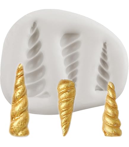 ZiXiang Lot De 4 Moules En Silicone En Forme De Licorne Avec Oreilles De Licorne Pour Décoration De Gâteaux, Cupcakes, Gelée, Chocolat, Bonbons, Argile Polymère