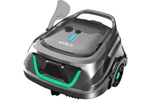 WYBOT (2025 Upgrade) A1 Poolroboter, Laufzeit bis zu 120 Minuten, Pool Roboter Kabellos mit Doppelfilter und Poolroboter Akku, Poolroboter für Aufstellpool bis zu 100㎡(Hellgrau Grün)