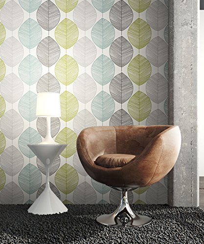 Tapete Natur Modern Blumen Floral , schöne edle Tapete im natürlichen Design , moderne 3D Optik für Wohnzimmer, Schlafzimmer oder Küche inkl. Newroom Tapezier Ratgeber mit super Tipps! - 5