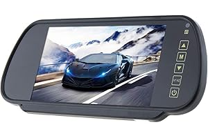 EPATHCHINA 7 Inch 16:9 2-Channel Video Input Car RGB Digital Display Rear View VCR Monitor with Touch Button