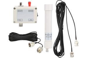 Les-Theresa Mini Whip Active Antena HF LF VHF SDR RX 10KHz-30MHz 12-15V con Cable Portátil BNC