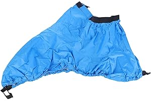 Zoegneer Cubierta para cubierta de cabina de kayak, 290T, impermeable, poliéster, tafetán, kayak, cubierta de cubierta para kayaks, canoa, barco (L azul)