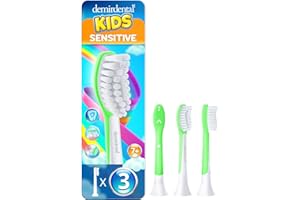 ‎DEMIRDENTAL 3er demirdental for Kids – wymienne końcówki pasujące do sonicznych szczoteczek do zębów Philips Sonicare dla dzieci od 7 lat, HX6043 HX6044, Zielony
