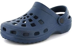 Wynsors Pop Blue Boys Sandals & Sliders - Boys Clogs Made from Moulded EVA with Moveable Back Strap. Stylish & Comfortable Kids Clogs for Casual Wear